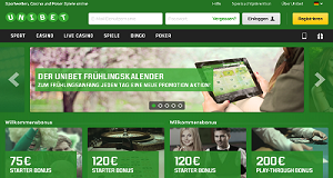 Unibet Webseite